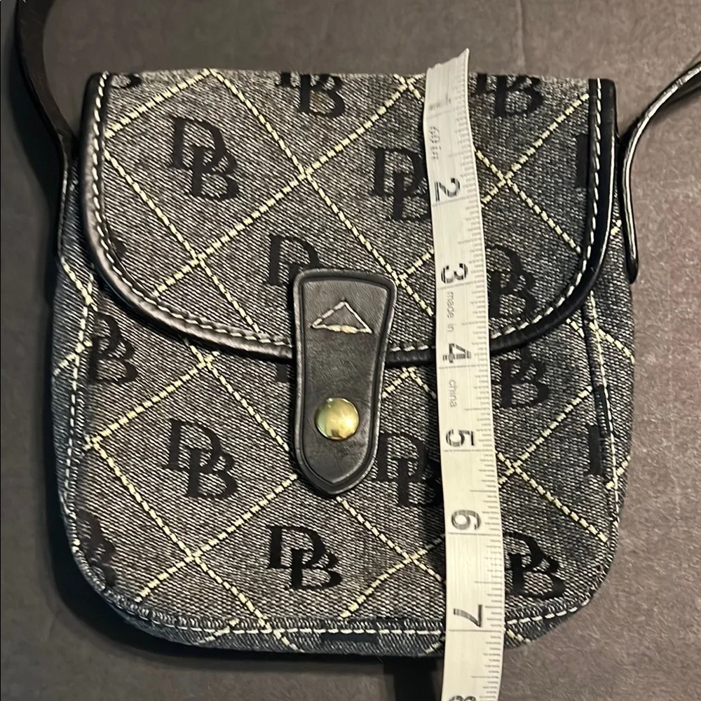 Dooney & Bourke Black and Gray Crossbody Bag with Gold Hardware - Picture 8 of 11